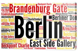 Berlin miasto w Niemczech słowo cloud