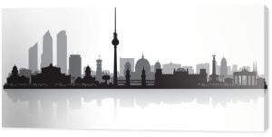 Sylwetka panoramę miasta Berlin Niemcy