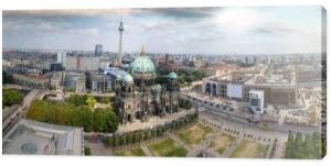 Panoramiczny widok z lotu ptaka Berlin Cathedral