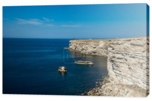 Piękny widok na białych skałach Crimea.