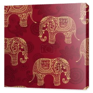 stylizowane elefants wzór