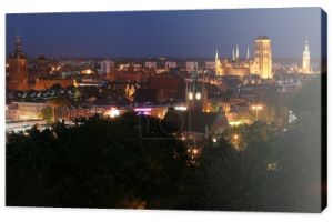 Gdańsk panorama nocą